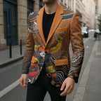 Personalized Giants Football Mascot Blazer Aboriginal Dot Art Style Vibrant Indigenous Pattern Design