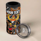 Personalized Giants Football Mascot 4 in 1 Can Cooler Tumbler Aboriginal Dot Art Style Vibrant Indigenous Pattern Design