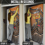 Personalized Giants Football Mascot Door Cover Aboriginal Dot Art Style Vibrant Indigenous Pattern Design