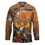 Personalized Giants Football Mascot Hockey Jersey Aboriginal Dot Art Style Vibrant Indigenous Pattern Design