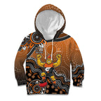 Personalized Giants Football Mascot Kid Hoodie Aboriginal Dot Art Style Vibrant Indigenous Pattern Design