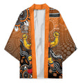 Personalized Giants Football Mascot Kimono Aboriginal Dot Art Style Vibrant Indigenous Pattern Design