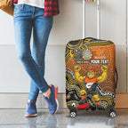 Personalized Giants Football Mascot Luggage Cover Aboriginal Dot Art Style Vibrant Indigenous Pattern Design