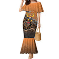 Personalized Giants Football Mascot Mermaid Dress Aboriginal Dot Art Style Vibrant Indigenous Pattern Design