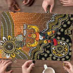 Personalized Giants Football Mascot Puzzle Aboriginal Dot Art Style Vibrant Indigenous Pattern Design