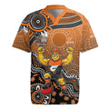 Personalized Giants Football Mascot Rugby Jersey Aboriginal Dot Art Style Vibrant Indigenous Pattern Design