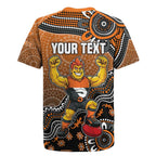 Personalized Giants Football Mascot Rugby Jersey Aboriginal Dot Art Style Vibrant Indigenous Pattern Design