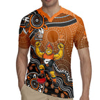 Personalized Giants Football Mascot Rugby Jersey Aboriginal Dot Art Style Vibrant Indigenous Pattern Design