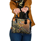 Personalized Giants Football Mascot Shoulder Handbag Aboriginal Dot Art Style Vibrant Indigenous Pattern Design