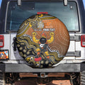 Personalized Giants Football Mascot Spare Tire Cover Aboriginal Dot Art Style Vibrant Indigenous Pattern Design