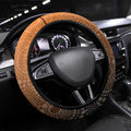 Giants Football Mascot Steering Wheel Cover Aboriginal Dot Art Style Vibrant Indigenous Pattern Design