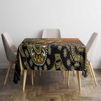 Personalized Giants Football Mascot Tablecloth Aboriginal Dot Art Style Vibrant Indigenous Pattern Design