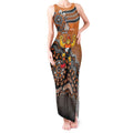 Personalized Giants Football Mascot Tank Maxi Dress Aboriginal Dot Art Style Vibrant Indigenous Pattern Design