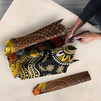 Personalized Giants Football Mascot Umbrella Aboriginal Dot Art Style Vibrant Indigenous Pattern Design