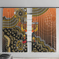 Personalized Giants Football Mascot Window Curtain Aboriginal Dot Art Style Vibrant Indigenous Pattern Design