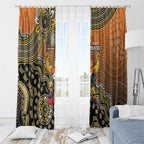 Personalized Giants Football Mascot Window Curtain Aboriginal Dot Art Style Vibrant Indigenous Pattern Design