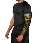 Personalized Hawks Football Mascot Arm Sleeves Aboriginal Dot Art Style Vibrant Indigenous Pattern Design