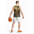 Personalized Hawks Football Mascot Basketball Jersey Aboriginal Dot Art Style Vibrant Indigenous Pattern Design
