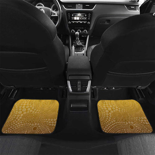 Personalized Hawks Football Mascot Car Mats Aboriginal Dot Art Style Vibrant Indigenous Pattern Design