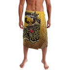 Personalized Hawks Football Mascot Lavalava Aboriginal Dot Art Style Vibrant Indigenous Pattern Design