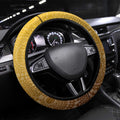 Hawks Football Mascot Steering Wheel Cover Aboriginal Dot Art Style Vibrant Indigenous Pattern Design