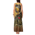 Personalized Hawks Football Mascot Tank Maxi Dress Aboriginal Dot Art Style Vibrant Indigenous Pattern Design