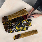 Personalized Hawks Football Mascot Umbrella Aboriginal Dot Art Style Vibrant Indigenous Pattern Design