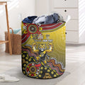 Personalized Richmond Tigers  Football Mascot Laundry Basket Aboriginal Dot Art Style Vibrant Indigenous Pattern Design