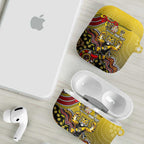 Personalized Richmond Tigers  Football Mascot AirPods Case Aboriginal Dot Art Style Vibrant Indigenous Pattern Design