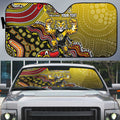 Personalized Richmond Tigers  Football Mascot Auto Sun Shade Aboriginal Dot Art Style Vibrant Indigenous Pattern Design