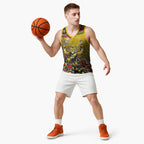 Personalized Richmond Tigers  Football Mascot Basketball Jersey Aboriginal Dot Art Style Vibrant Indigenous Pattern Design