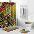 Personalized Richmond Tigers  Football Mascot Bathroom Set Aboriginal Dot Art Style Vibrant Indigenous Pattern Design