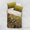 Personalized Richmond Tigers  Football Mascot Bedding Set Aboriginal Dot Art Style Vibrant Indigenous Pattern Design