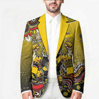Personalized Richmond Tigers  Football Mascot Blazer Aboriginal Dot Art Style Vibrant Indigenous Pattern Design