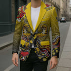 Personalized Richmond Tigers  Football Mascot Blazer Aboriginal Dot Art Style Vibrant Indigenous Pattern Design