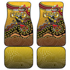 Personalized Richmond Tigers  Football Mascot Car Mats Aboriginal Dot Art Style Vibrant Indigenous Pattern Design