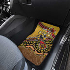 Personalized Richmond Tigers  Football Mascot Car Mats Aboriginal Dot Art Style Vibrant Indigenous Pattern Design