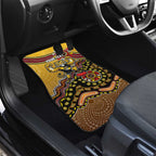Personalized Richmond Tigers  Football Mascot Car Mats Aboriginal Dot Art Style Vibrant Indigenous Pattern Design