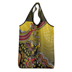 Personalized Richmond Tigers  Football Mascot Grocery Bag Aboriginal Dot Art Style Vibrant Indigenous Pattern Design