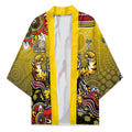 Personalized Richmond Tigers  Football Mascot Kimono Aboriginal Dot Art Style Vibrant Indigenous Pattern Design