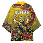 Personalized Richmond Tigers  Football Mascot Kimono Aboriginal Dot Art Style Vibrant Indigenous Pattern Design
