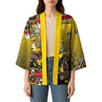 Personalized Richmond Tigers  Football Mascot Kimono Aboriginal Dot Art Style Vibrant Indigenous Pattern Design