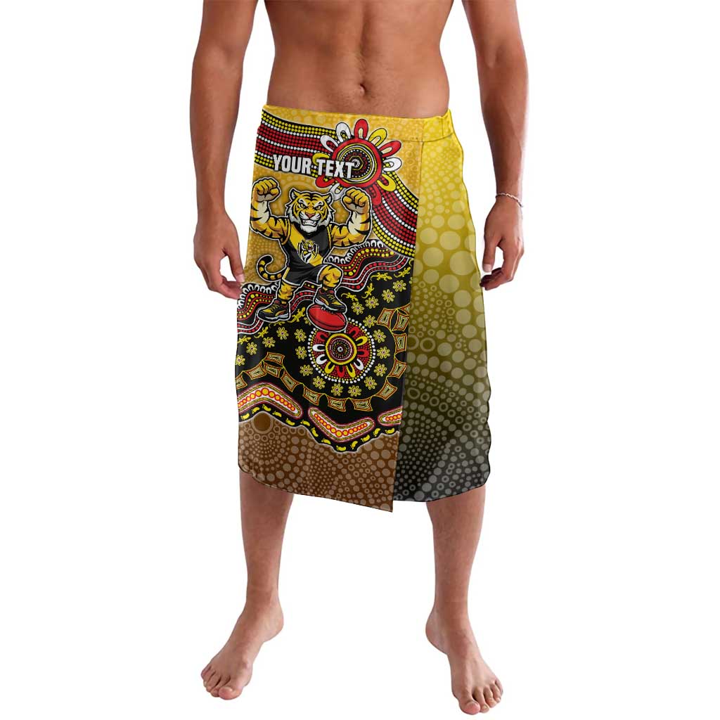 Personalized Richmond Tigers  Football Mascot Lavalava Aboriginal Dot Art Style Vibrant Indigenous Pattern Design