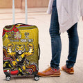 Personalized Richmond Tigers  Football Mascot Luggage Cover Aboriginal Dot Art Style Vibrant Indigenous Pattern Design