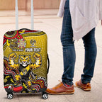 Personalized Richmond Tigers  Football Mascot Luggage Cover Aboriginal Dot Art Style Vibrant Indigenous Pattern Design