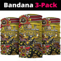 Personalized Richmond Tigers  Football Mascot Neck Gaiter Aboriginal Dot Art Style Vibrant Indigenous Pattern Design