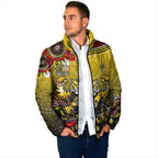 Personalized Richmond Tigers  Football Mascot Padded Jacket Aboriginal Dot Art Style Vibrant Indigenous Pattern Design