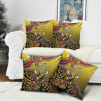 Personalized Richmond Tigers  Football Mascot Pillow Cover Aboriginal Dot Art Style Vibrant Indigenous Pattern Design