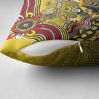 Personalized Richmond Tigers  Football Mascot Pillow Cover Aboriginal Dot Art Style Vibrant Indigenous Pattern Design