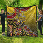 Personalized Richmond Tigers  Football Mascot Quilt Aboriginal Dot Art Style Vibrant Indigenous Pattern Design